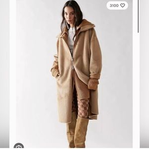 Free People Lana Oversized Faux Fur Coat, Medium